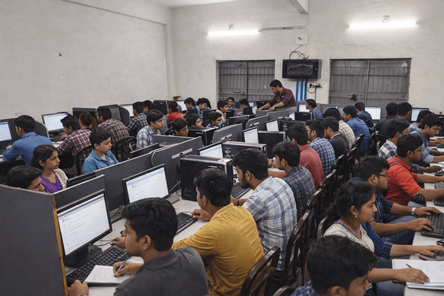 Students in smart classroom